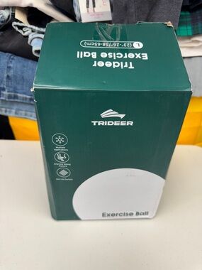 Trideer Exercise Ball for Yoga, Pilates & Fitness Stability Ball Equipment white